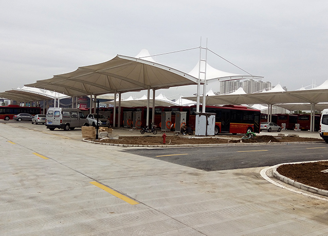 充電樁棚加油站膜結(jié)構(gòu)